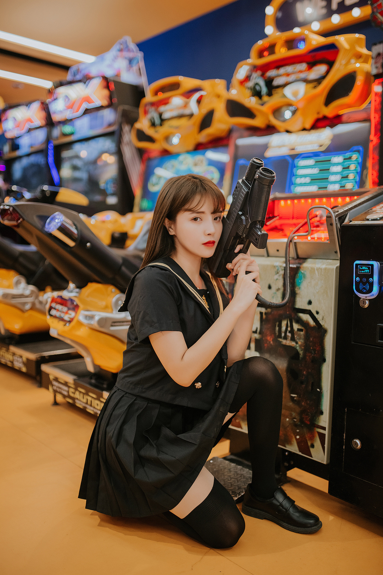 电玩城不良jk少女