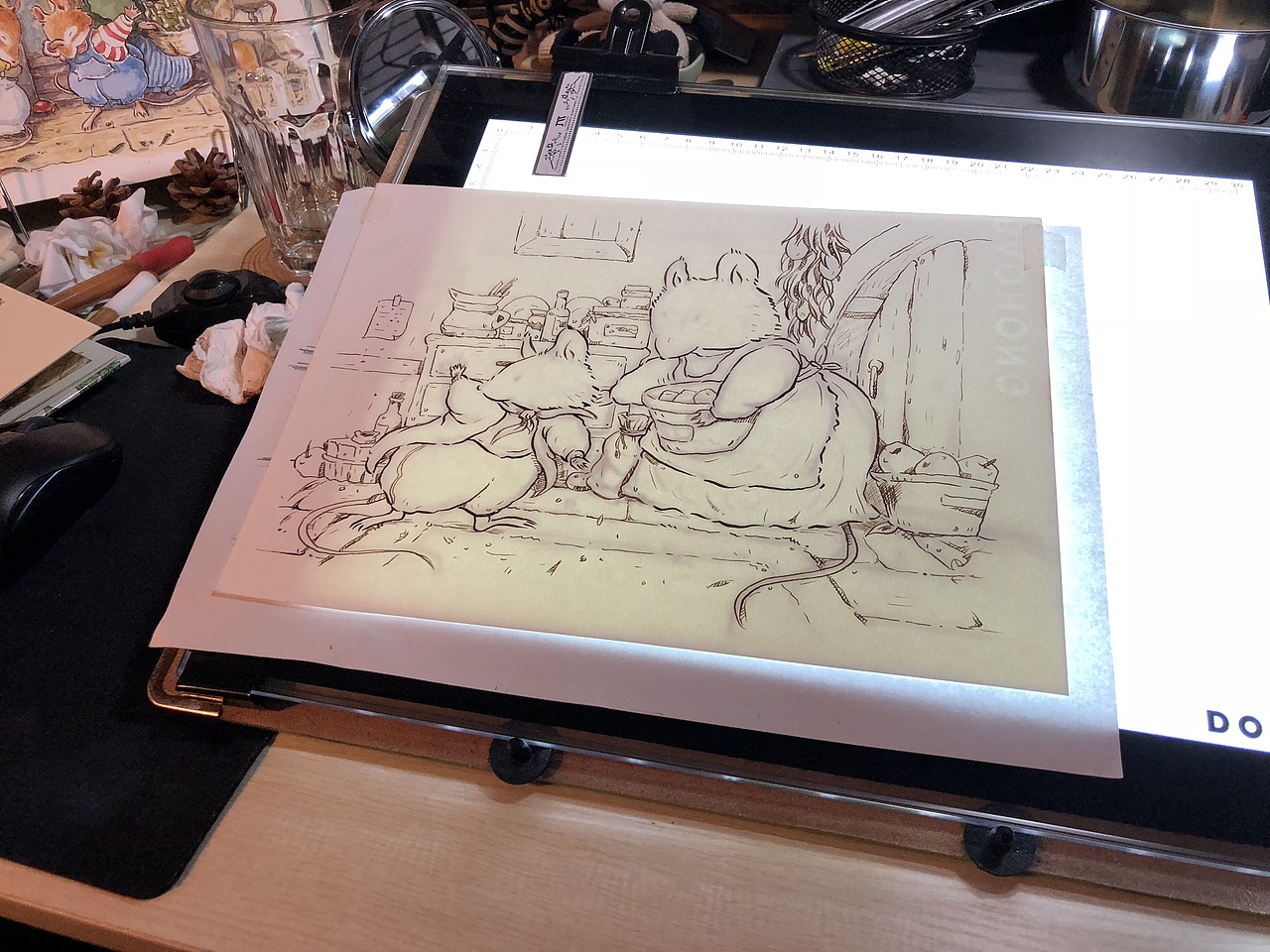 手绘水彩上色过程视频