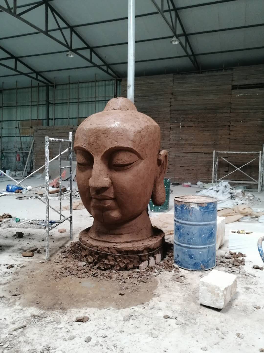 佛陀头像雕塑的制作过程（图ZMTc2NDQzMDA4） - 雕塑 - 站酷设计师许继雷原创素材 - 站酷ZCOOL
