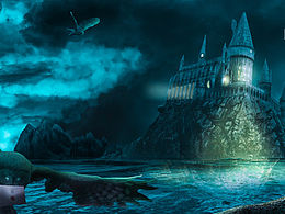 哈利波特霍格沃茨魔法学校合成海报