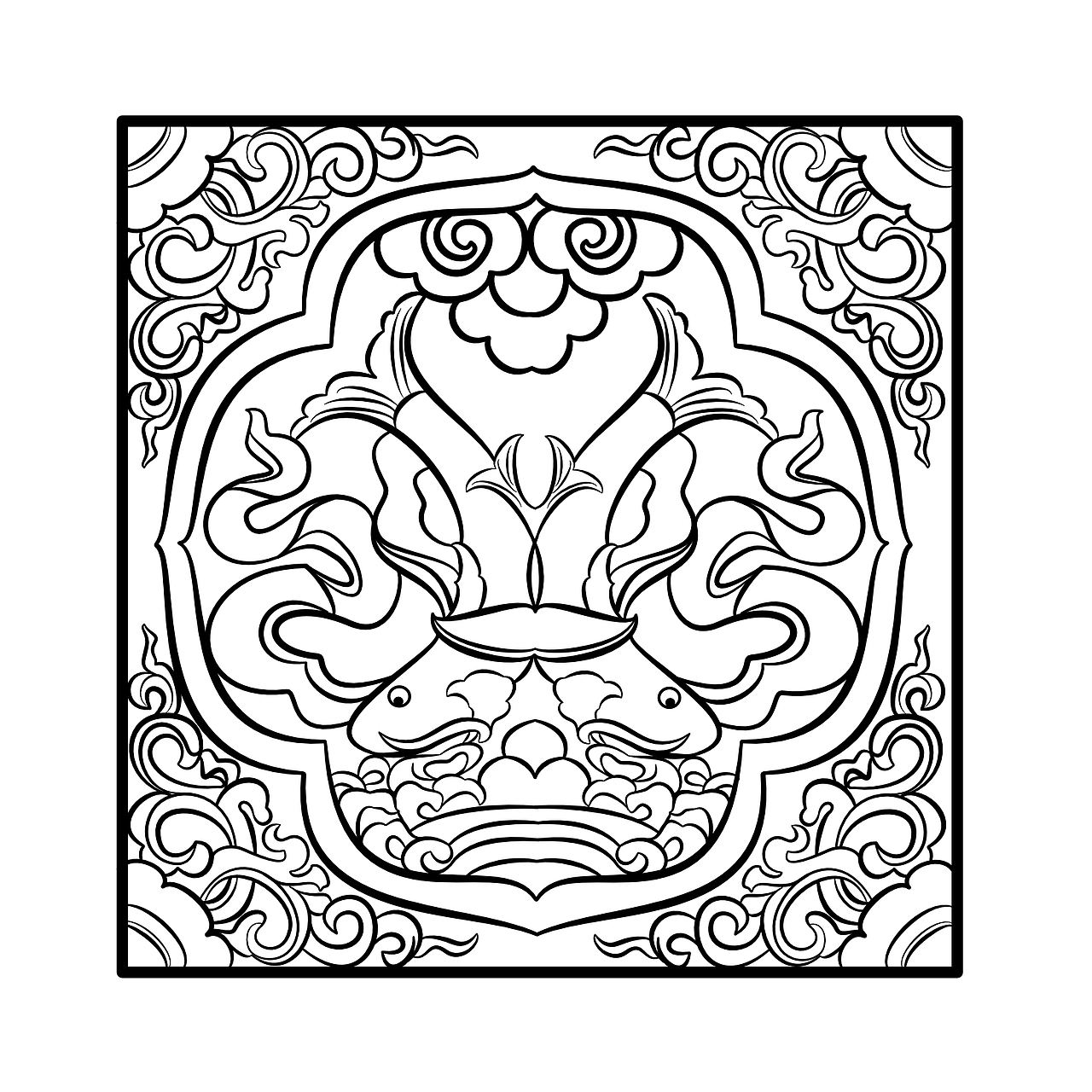 宝相花纹样（图ZMjI5ODA0MDg4） - 艺术插画 - 站酷设计师前方大荒原创素材 - 站酷ZCOOL