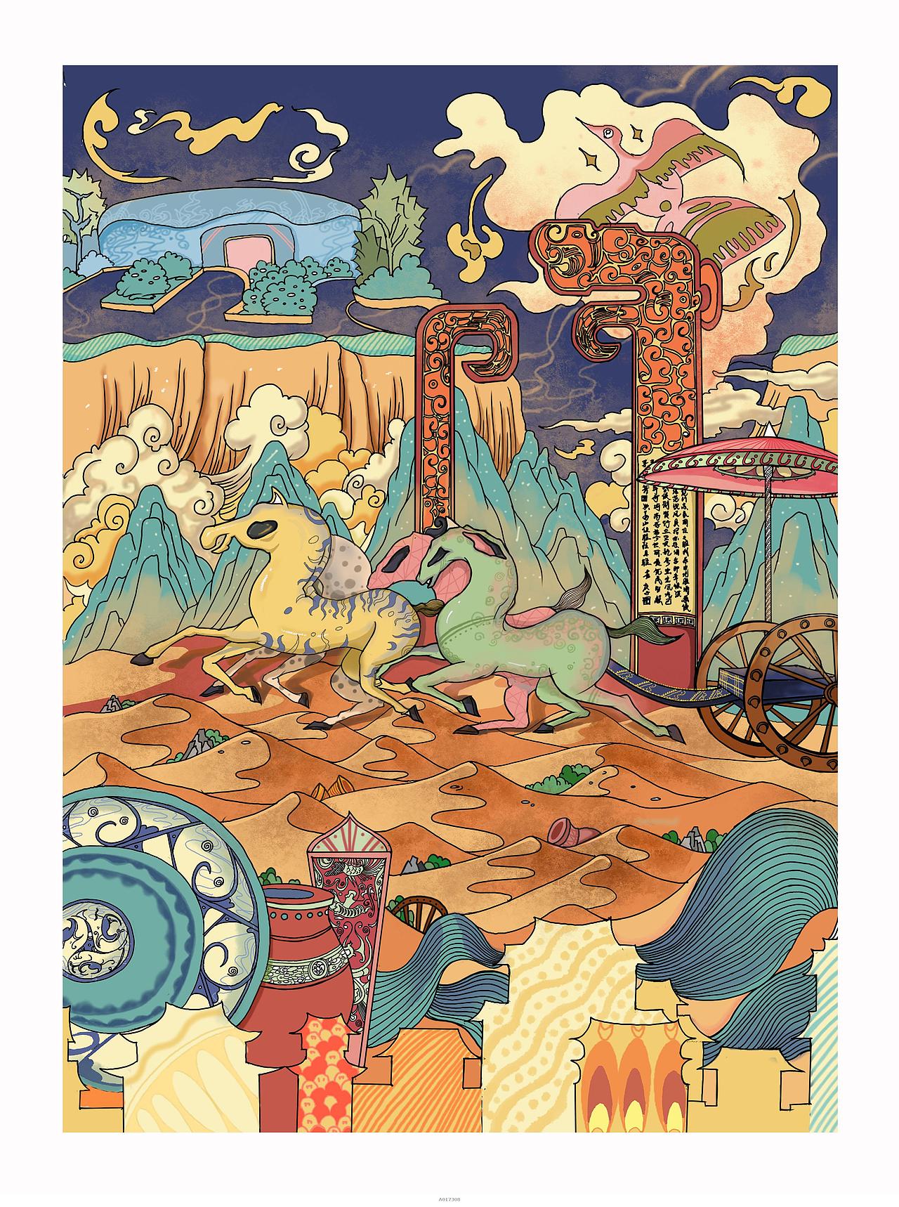 复古民族插画（图ZMjcyOTkyMzEy） - 艺术插画 - 站酷设计师朵朵朵朵爱朵朵原创素材 - 站酷ZCOOL