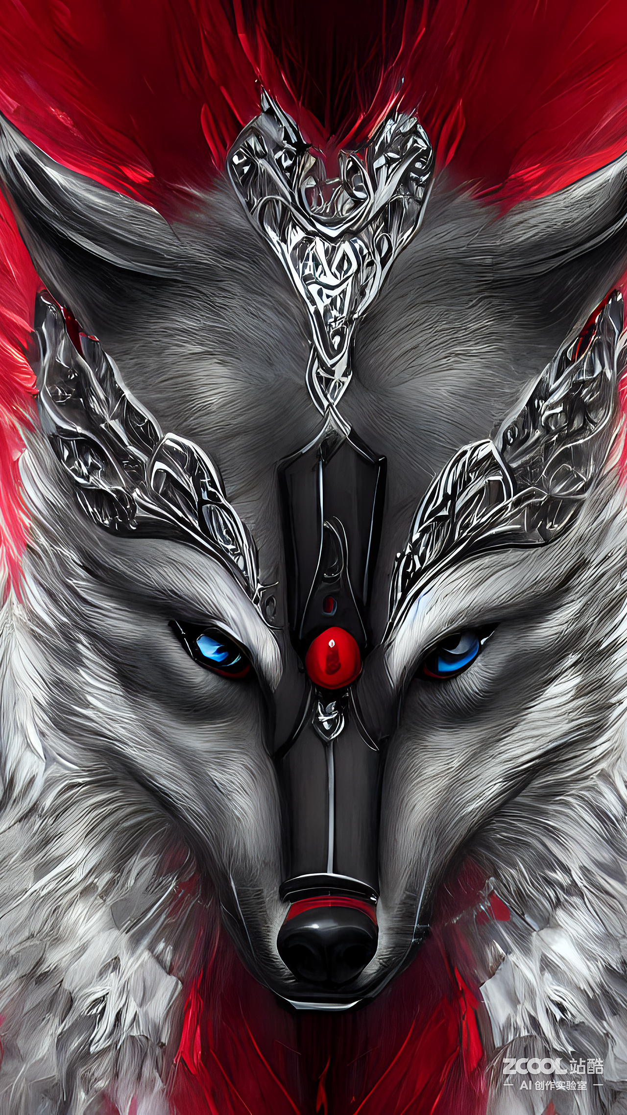 精美狼头（图ZMzIxMzIwNjc2） - AI作品 - 站酷设计师白小白CC姐原创素材 - 站酷ZCOOL