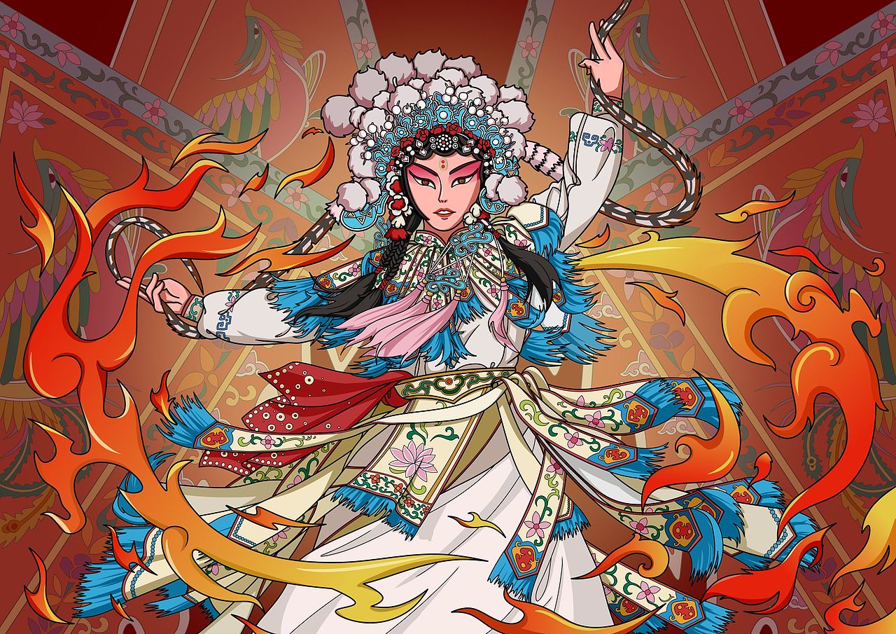 川剧-薪火相传（图ZMzQ0NzA5MjQ0） - 创作习作 - 站酷设计师大孩子阿原创素材 - 站酷ZCOOL