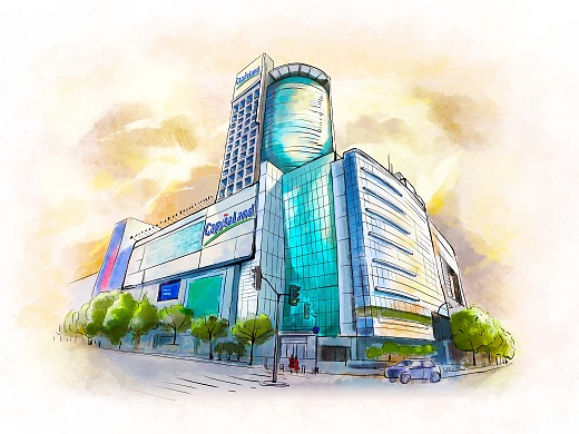 商业插画-【来福士】