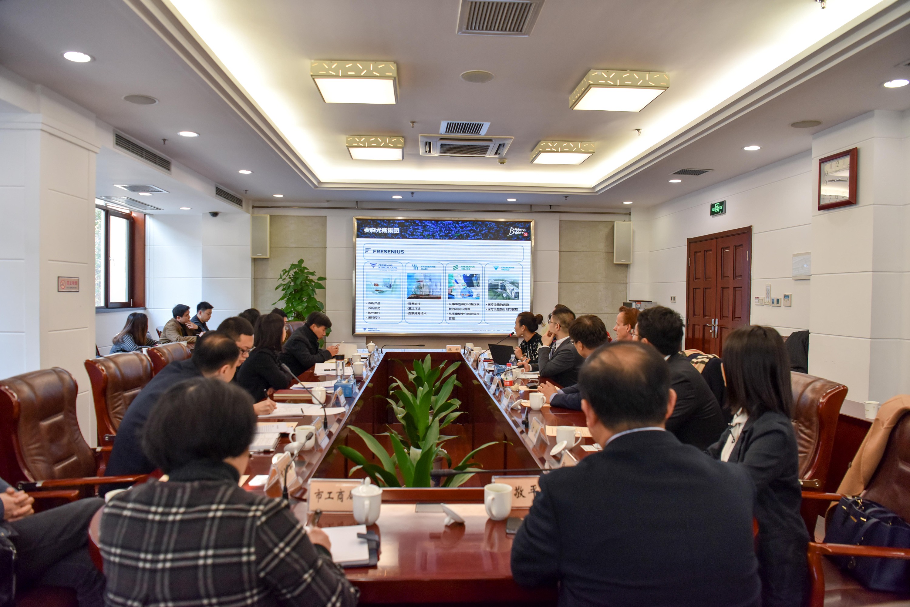 商务洽谈:德国费森尤斯集团与武汉市政府商务洽谈会