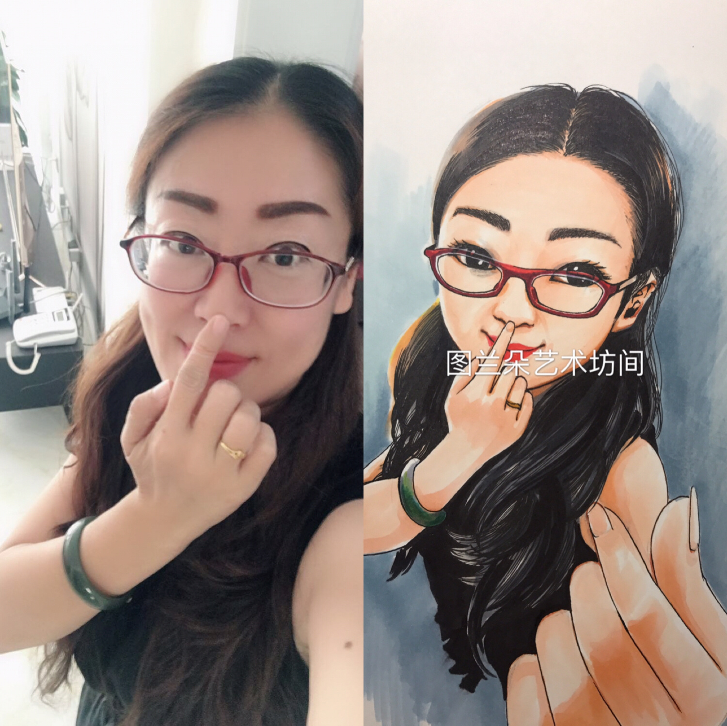 一波马克笔q版手绘