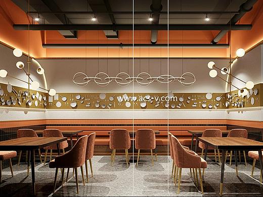 虾堂龙虾馆餐厅黑金店装修设计|成都专业餐厅设计公司