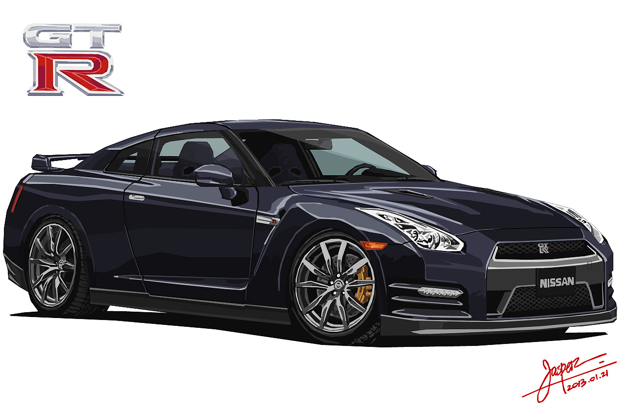 东瀛战神——尼桑gtr 2013北美版矢量
