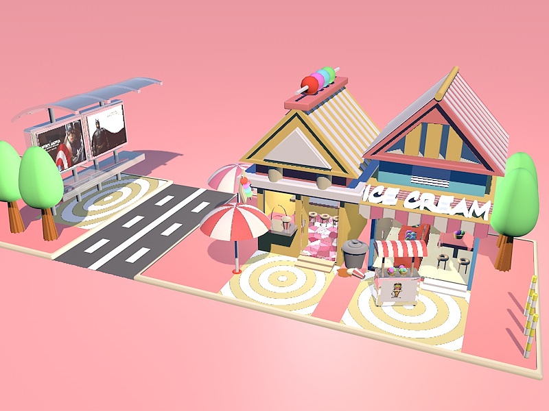 mini街道（图ZNTcyOTE5NDA=） - 建筑/空间 - 站酷设计师七友i原创素材 - 站酷ZCOOL