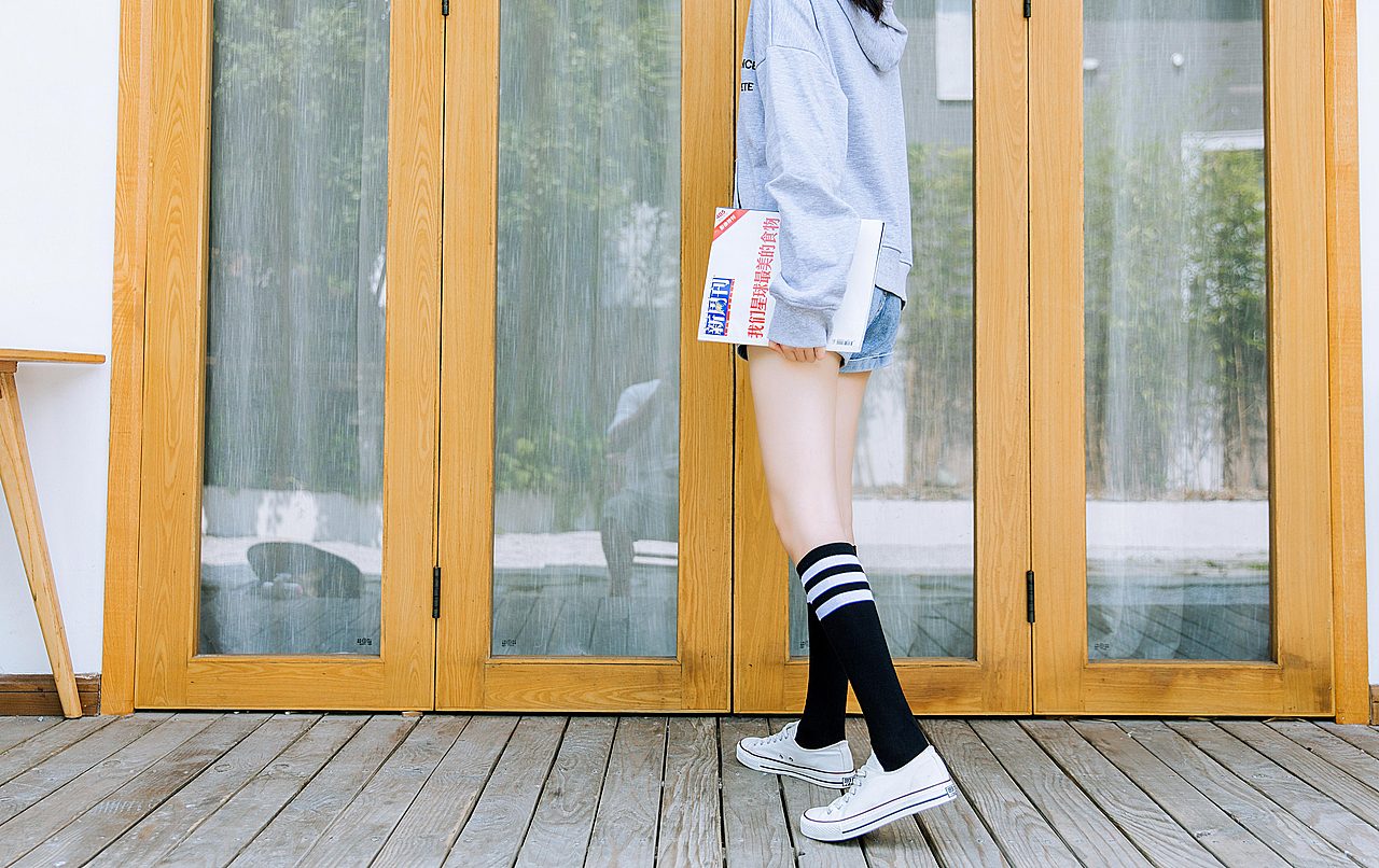 2018秋冬日系过膝袜