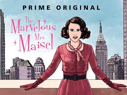 畫(huà)海報(bào)-《了不起的麥瑟爾夫人》