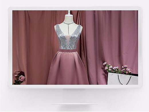 婚纱礼服真模、假模、平铺、悬挂等不同类型的拍摄