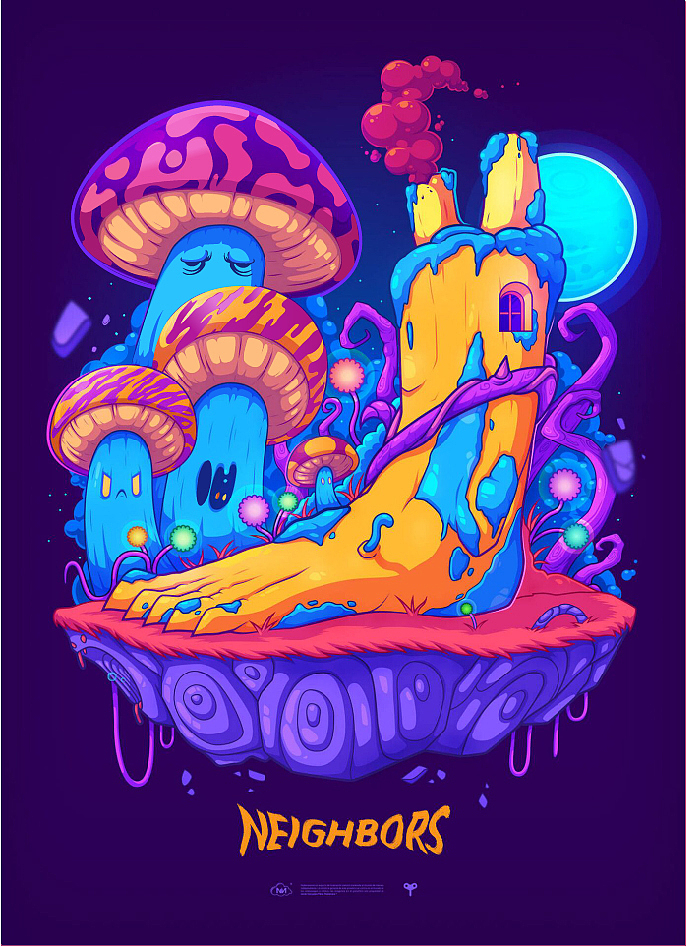 渐变,科幻,插画