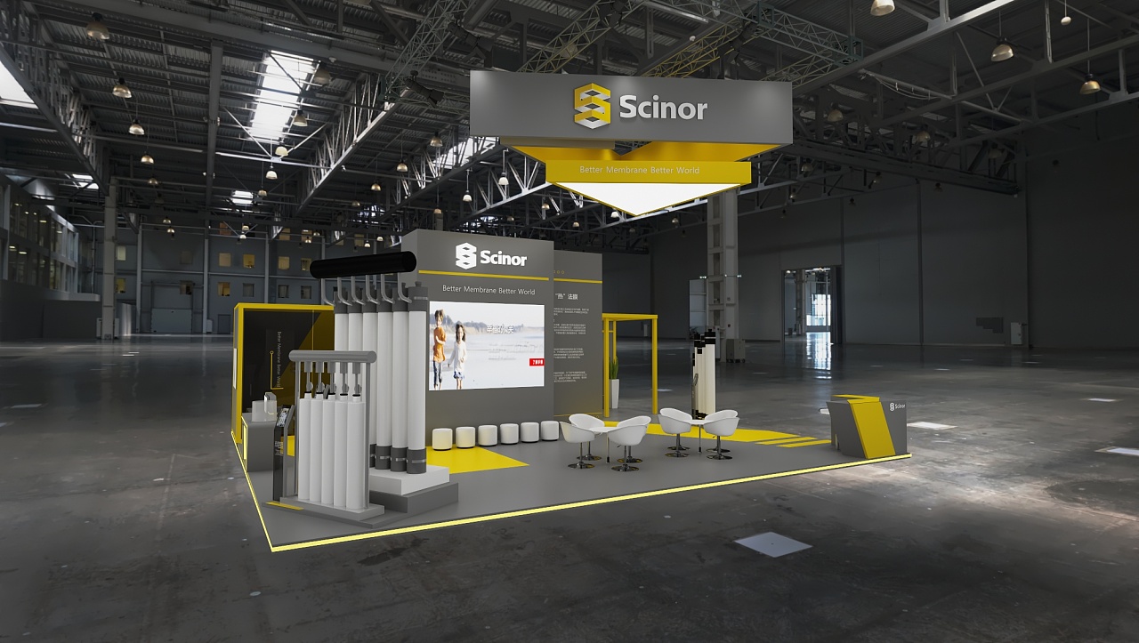 展览展示设计-吊顶结构展台设计