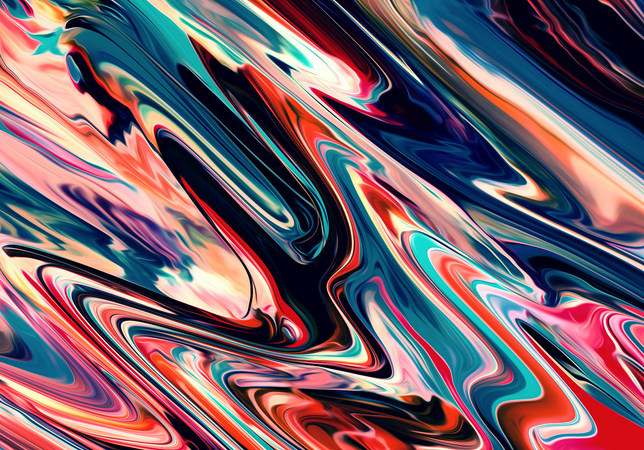 高清油彩流动背景