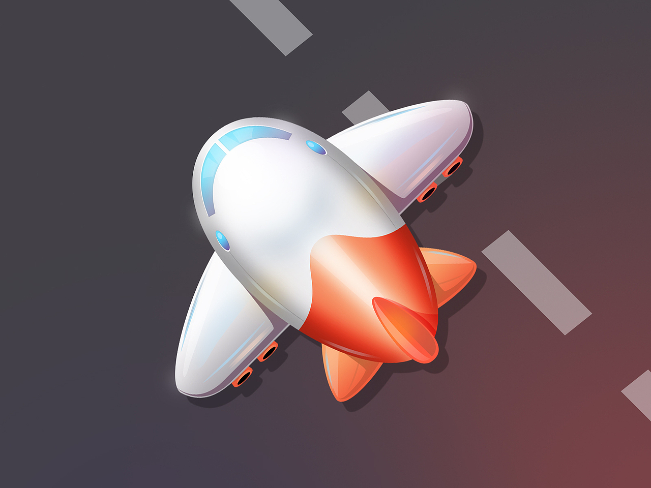  br>先把飞机的形状结构用形状工具或钢笔画出来,然后补充细节部分