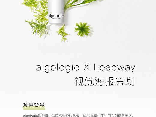 护肤品视觉海报 | 天然海藻 algologie X Leapway
