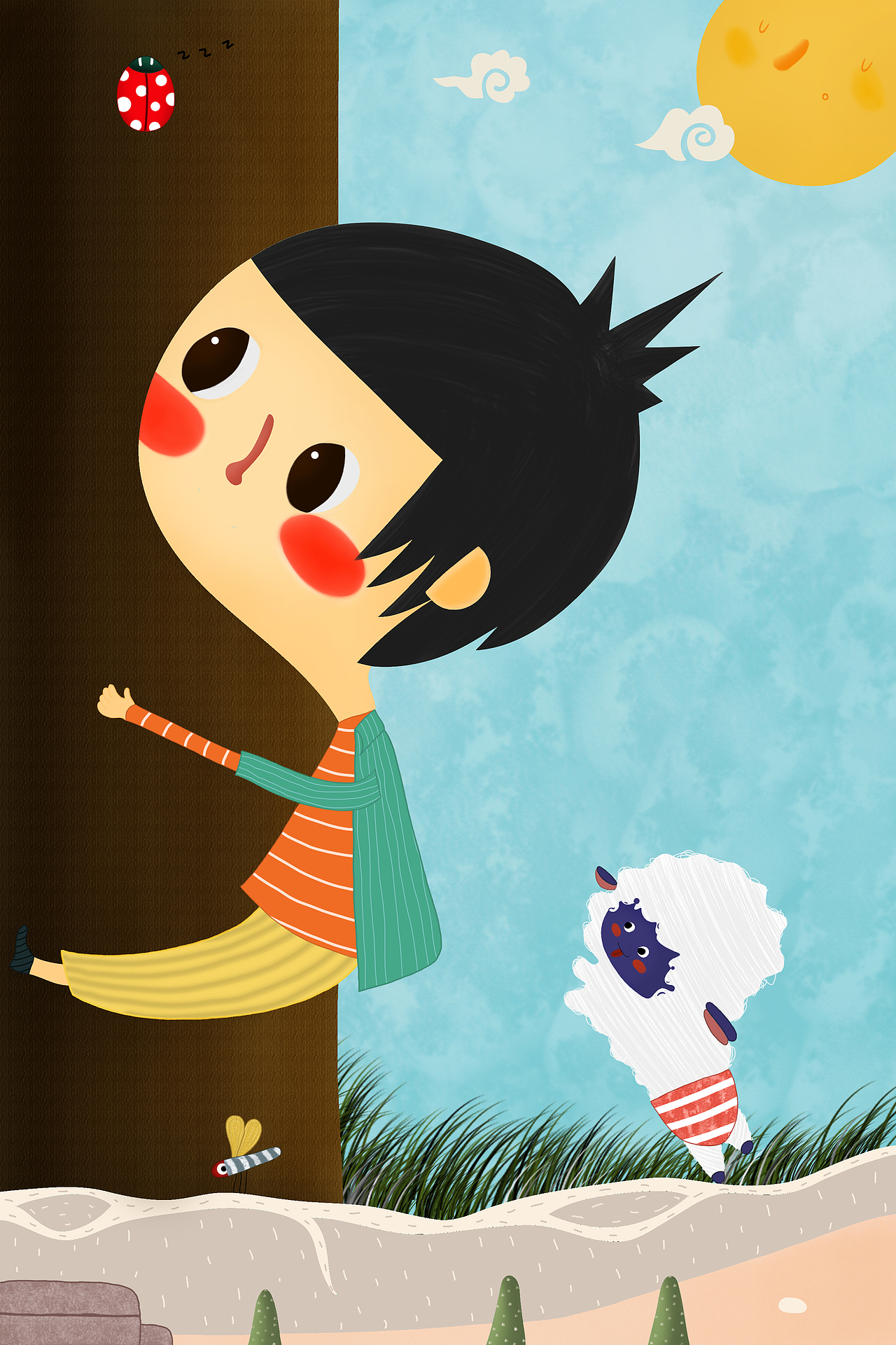 童趣|插画|艺术插画|林小贤er_临摹作品-站酷zcool