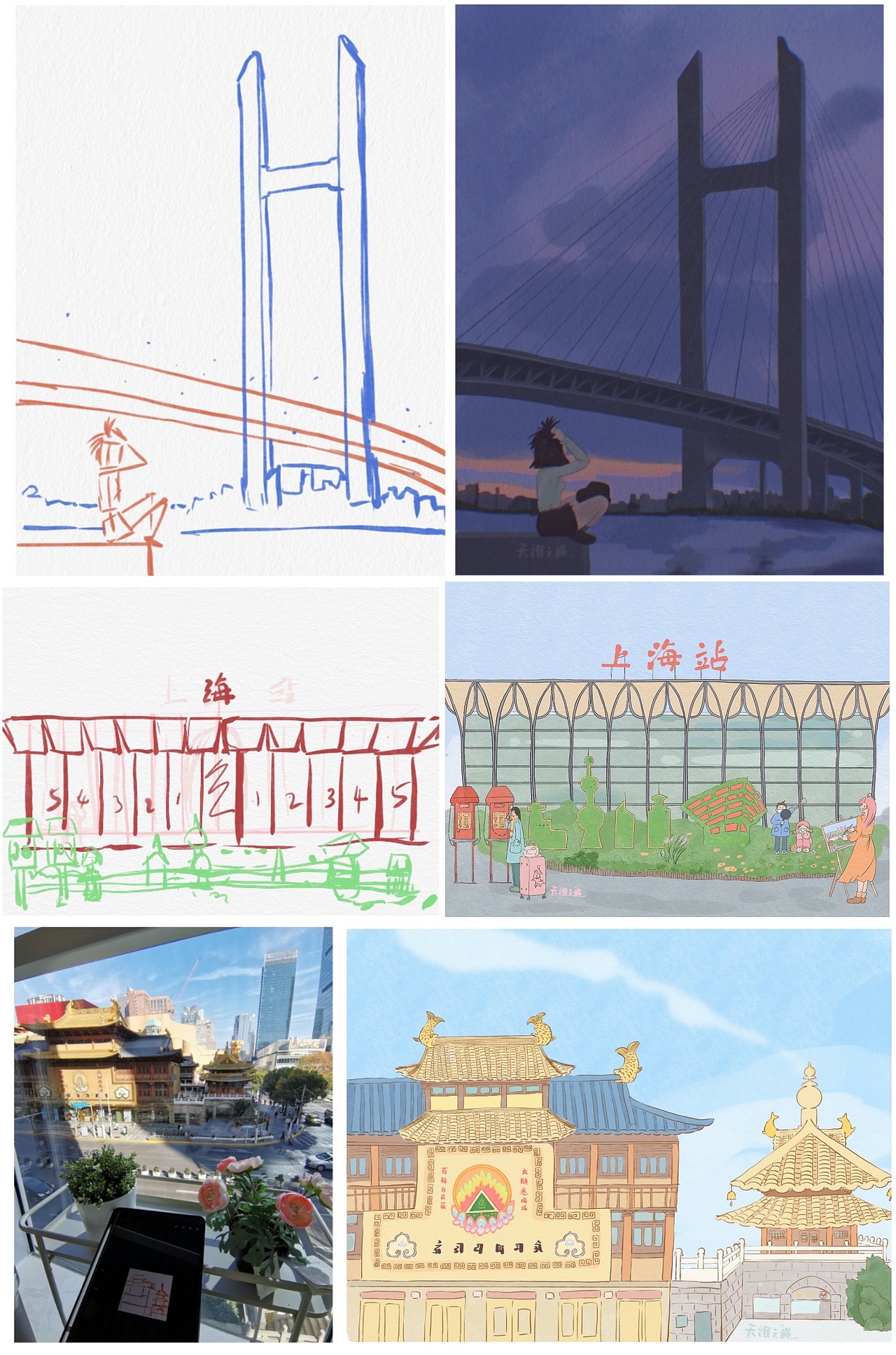 以簡單的心，赴生活的約 | 手繪城市-魔都（1-12/365）（圖ZMzI1OTg3MjY4） - 創(chuàng)作習(xí)作 - 站酷設(shè)計(jì)師畫畫滴天涯原創(chuàng)素材 - 站酷ZCOOL