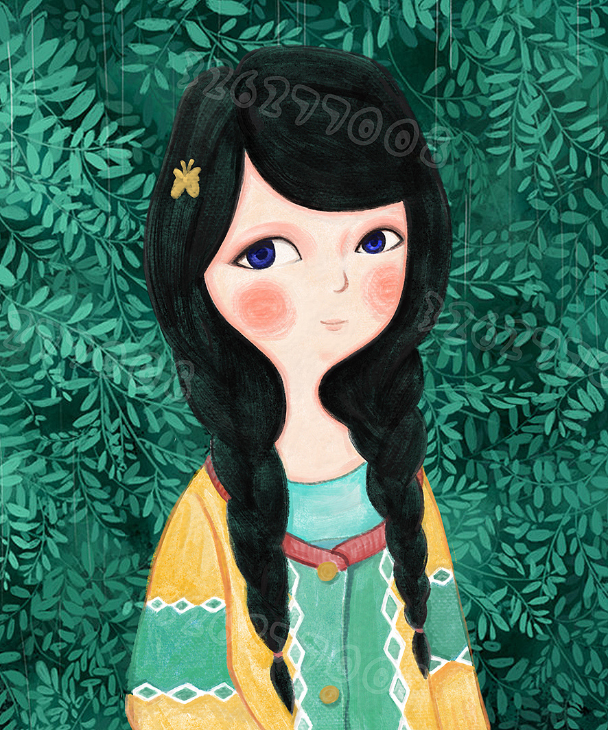 ps 板绘 女孩头像