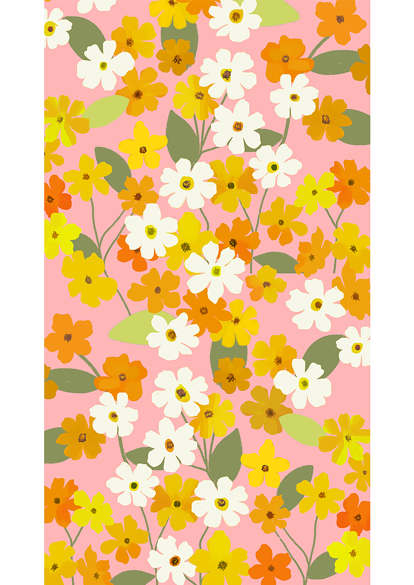 田园小碎花设计，油画风小碎花插画 (总和)（图ZMTk0NDE0NDg4） - 商业插画 - 站酷设计师赴山野原创素材 - 站酷ZCOOL