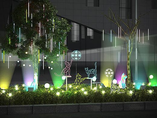 户外大型树木亮化灯光美陈挂树灯定制工厂铭星厂家专业