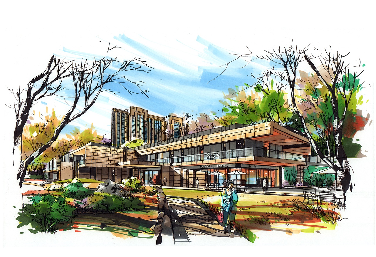 建筑手绘设计优秀作品(一)