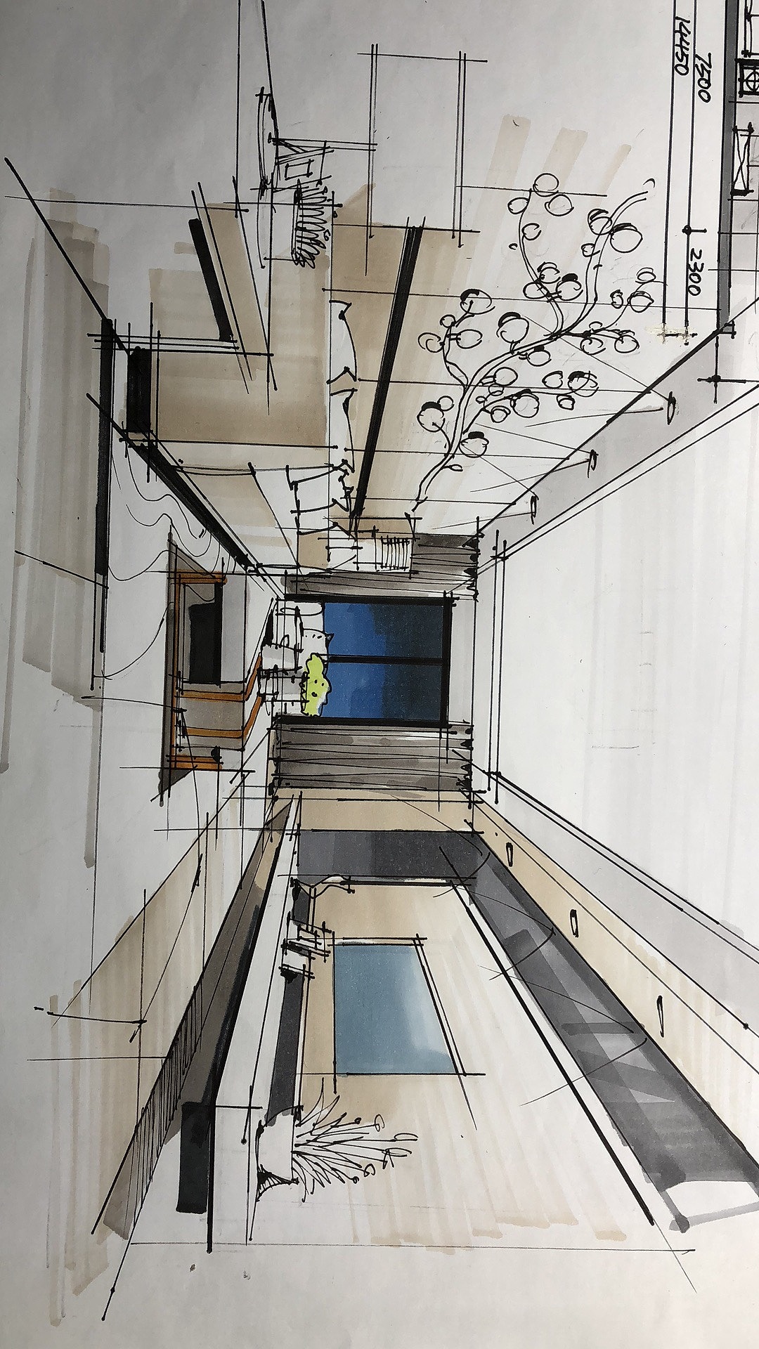 马克笔室内透视图