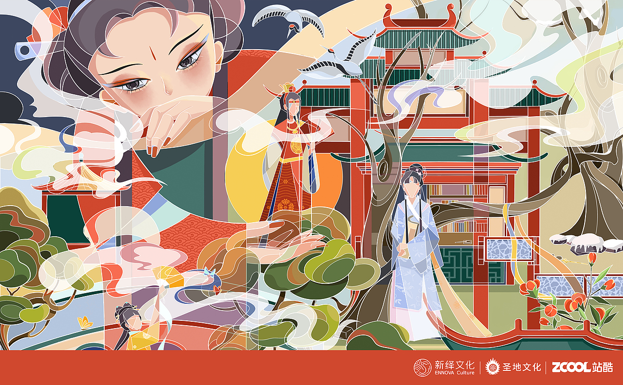红楼如梦-万境归空(图ZMzA2ODk1MTg0) - 商业插画 - 站酷设计师七日散人原创素材 - 站酷ZCOOL