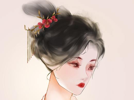古风插画美女