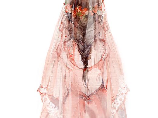 婚纱（个人主页-ZMzM4ODM5MjQ=） - 商业插画 - 站酷设计师杉蓝原创素材 - 站酷ZCOOL