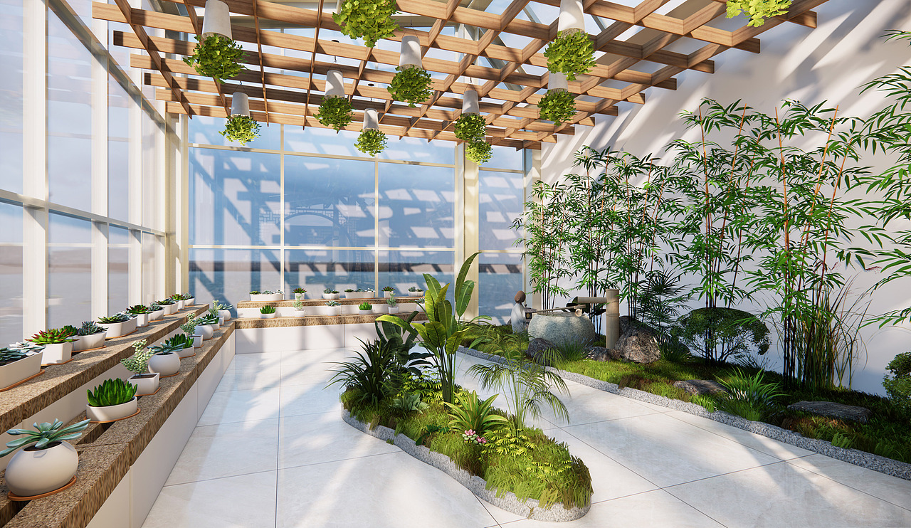 Enscape for sketchup 生态展示空间（图ZMjI2MDMxNzA4） - 家装设计 - 站酷设计师巷上石头原创素材 - 站酷ZCOOL