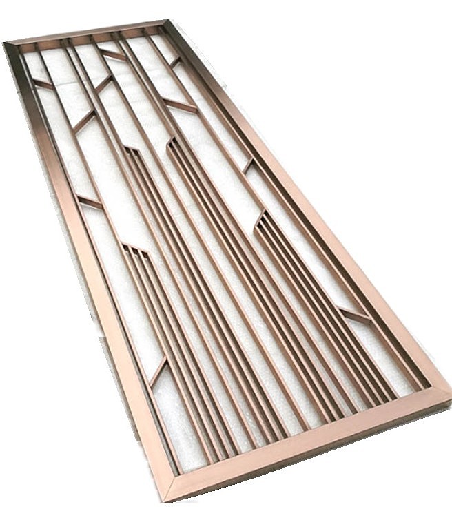 拉丝仿铜不锈钢屏风花格