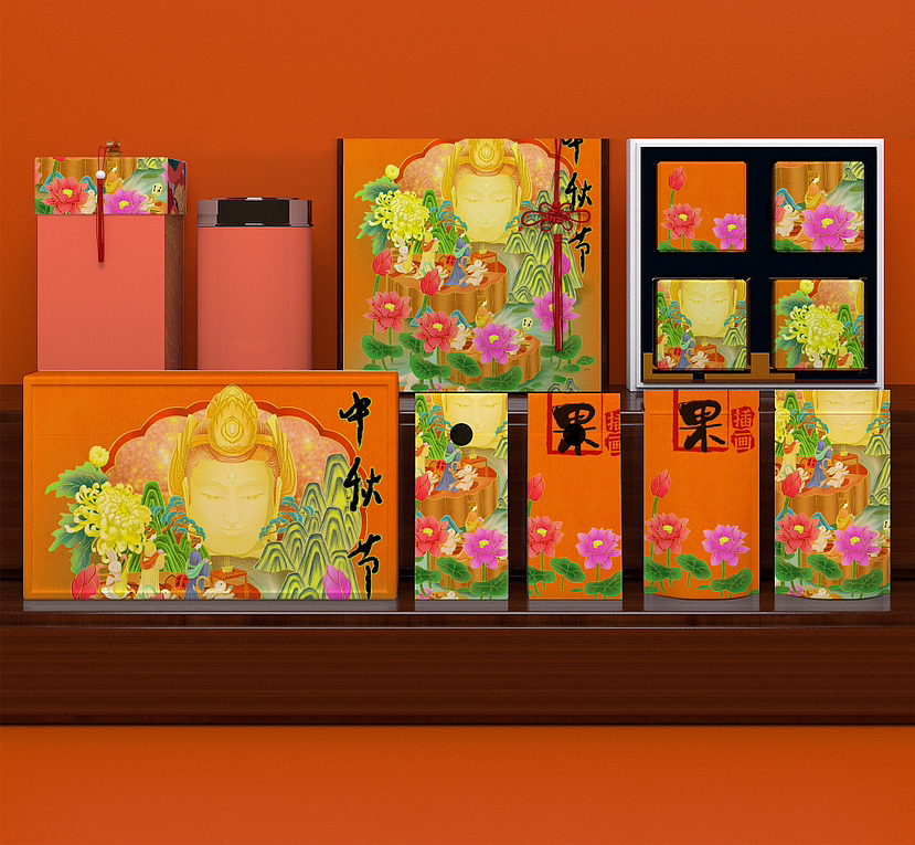 中秋节礼盒装（图ZMzE5NDg5MjA4） - 商业插画 - 站酷设计师致祥原创素材 - 站酷ZCOOL