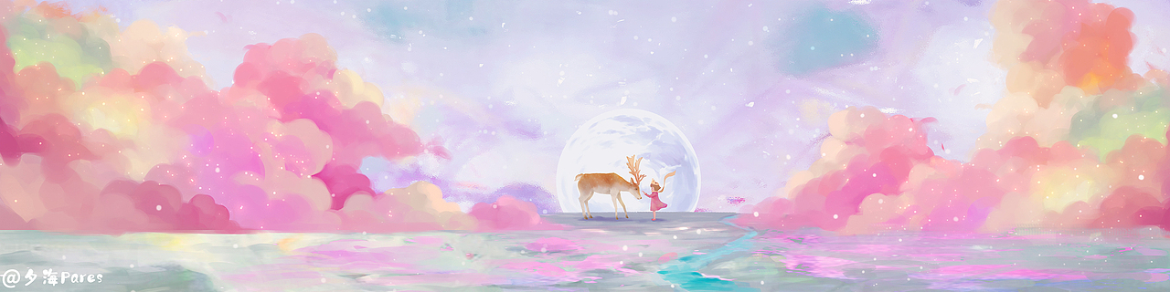小公主和鹿（图ZMTg4OTY4Nzgw） - 商业插画 - 站酷设计师夕海Pares原创素材 - 站酷ZCOOL
