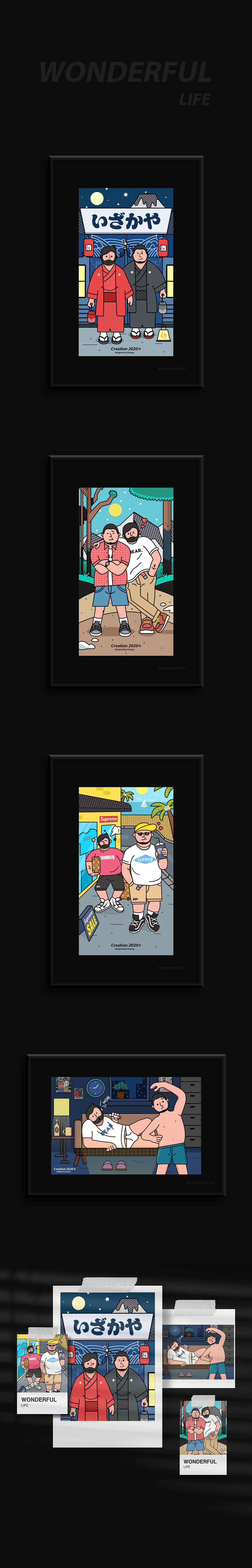 近期插画&Logo整理（图ZMjAyNDMxMDQ0） - 新锐潮流插画 - 站酷设计师GENIZA原创素材 - 站酷ZCOOL