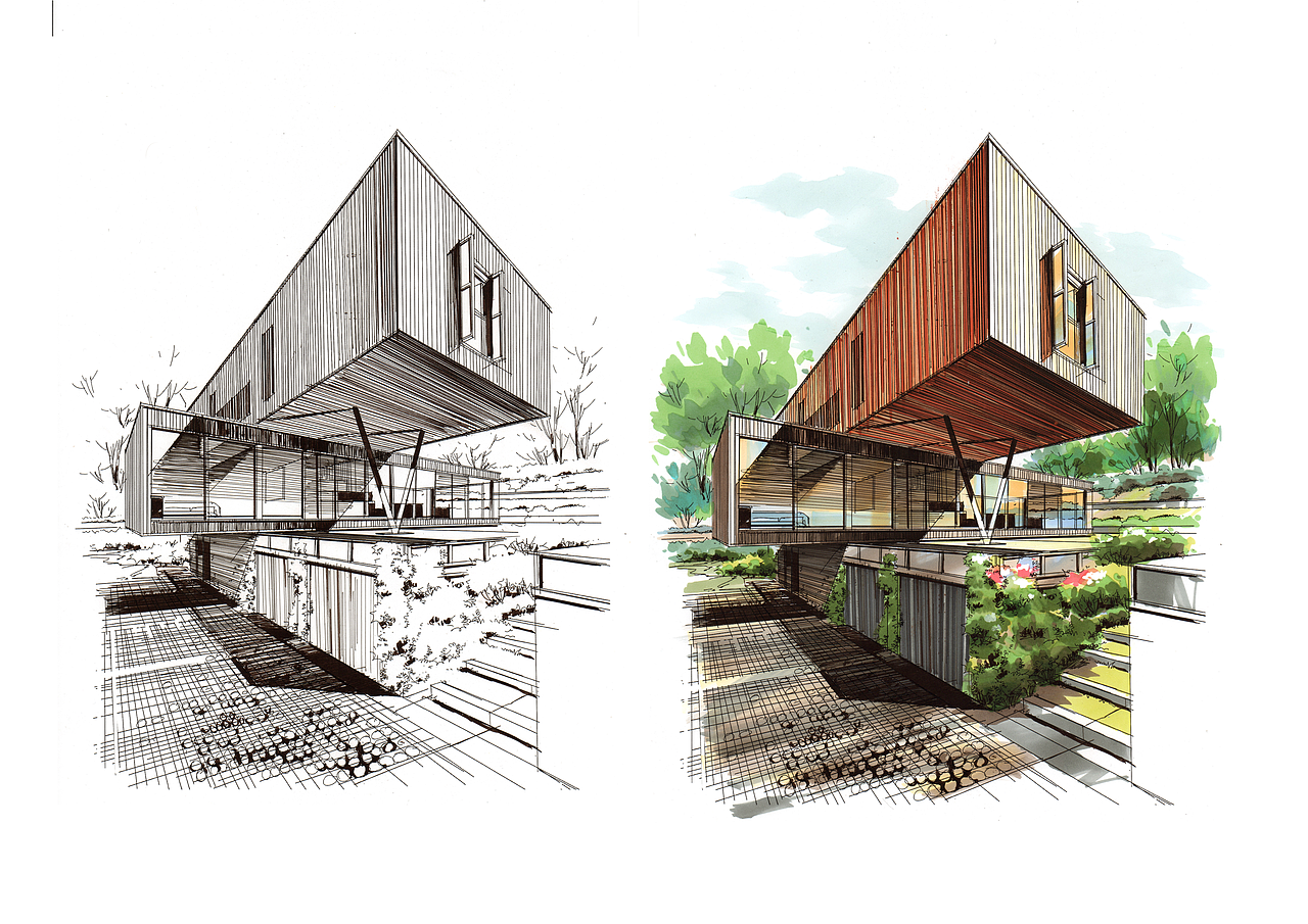 景观快速设计两套景观马克笔手绘表现作品信息创作时间2017/04/20创作