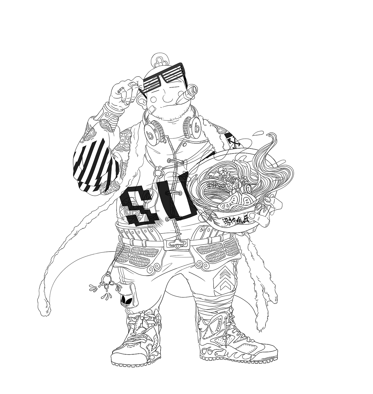 吃酸辣粉的大叔