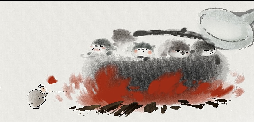 绘本施氏识狮史（图ZMjMxNDk3MTM2） - 儿童插画 - 站酷设计师大屋绘本原创素材 - 站酷ZCOOL