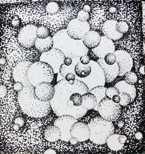 平面构成的课,哎,一个点一个点的点,大一的自己好有耐性啊