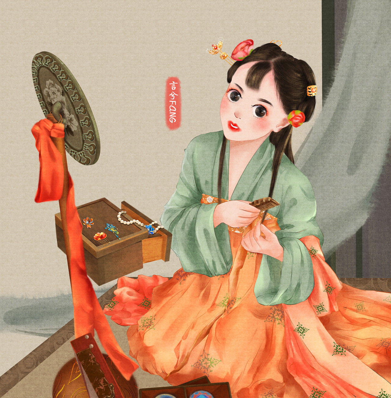 豆蔻年华|插画|艺术插画|言兮fang - 原创作品 - 站酷 (zcool)