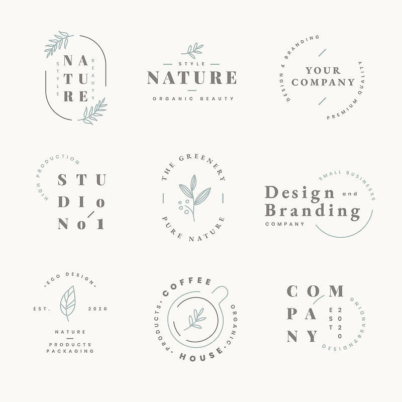 花卉植物与品牌设计图标素材