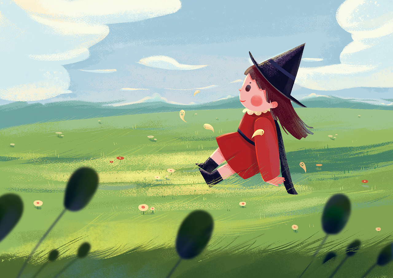 种子贩卖铺绘本中的一些人物设定和插画