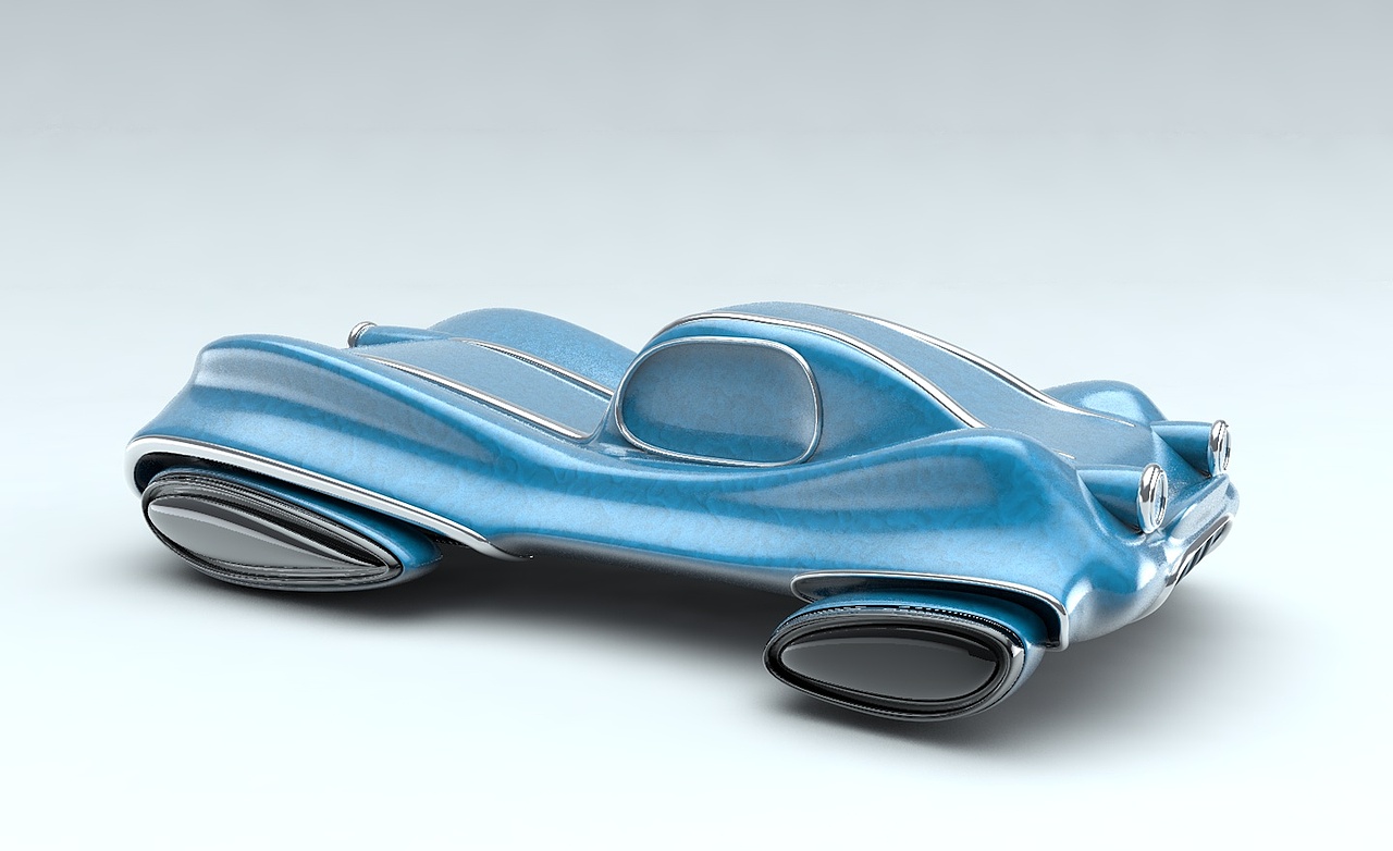 个性卡通汽车-C4D模型练习