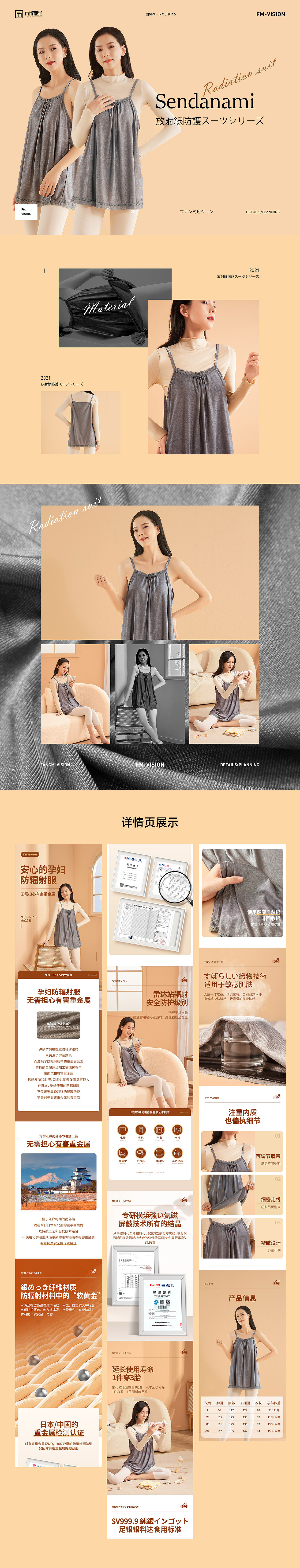Sendanami X 方米视觉 防辐射服系列 | 详情页分享