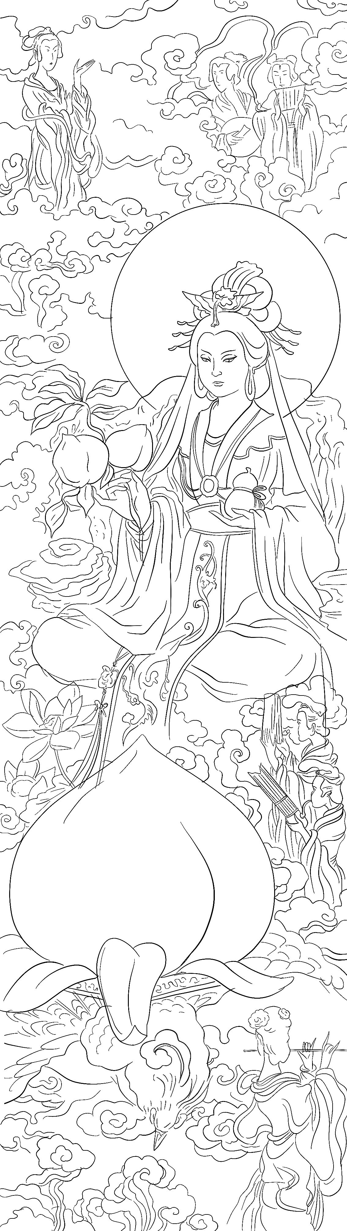 西王母蟠桃盛宴商用插画,酒包装设计惠州/插画师/2年前/389浏览宁可