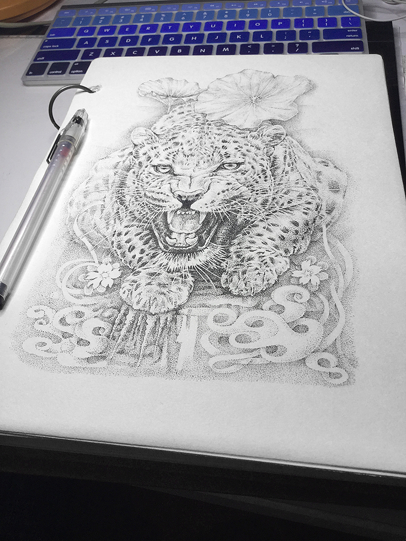 点绘——花豹（图ZMTM5MzE5NDMy） - 绘画 - 站酷设计师烟痛原创素材 - 站酷ZCOOL