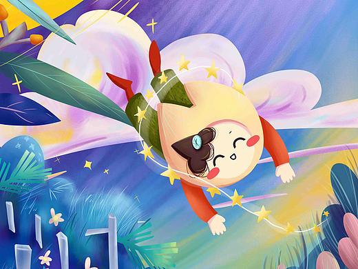 儿童教科书封面插画设计