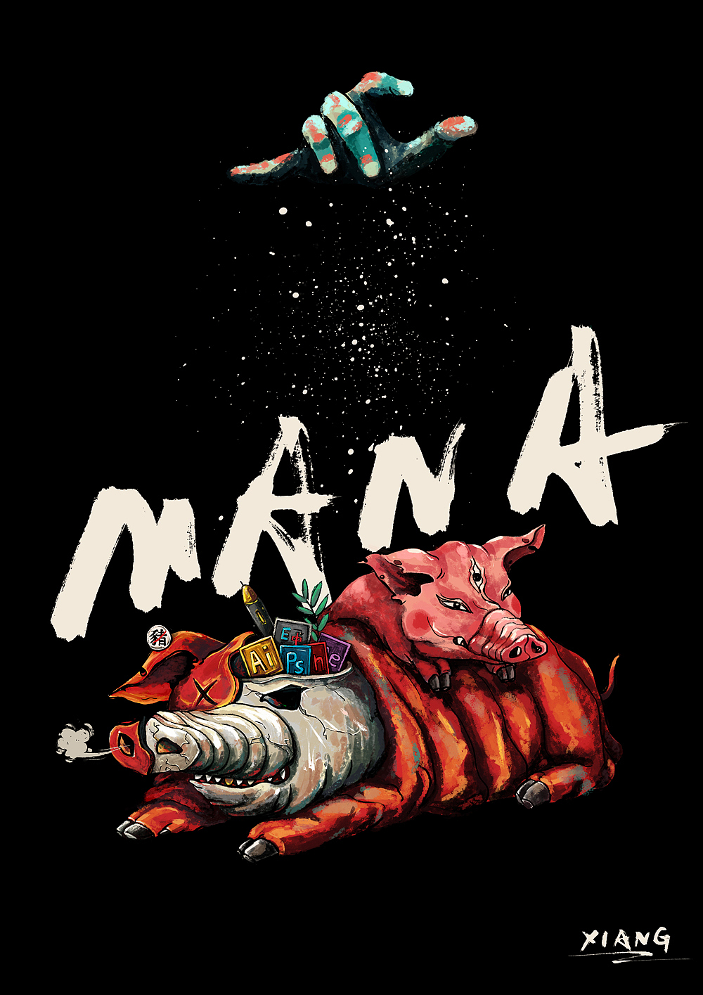 猪年（图ZMTQ1MjA0NDEy） - 创作习作 - 站酷设计师XIANG96原创素材 - 站酷ZCOOL